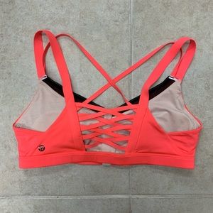 *Rare* Lululemon neon orange and black zipper bra